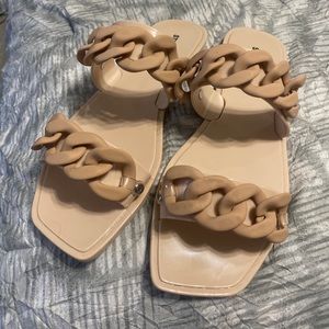 Nude Steve Madden jelly sandal